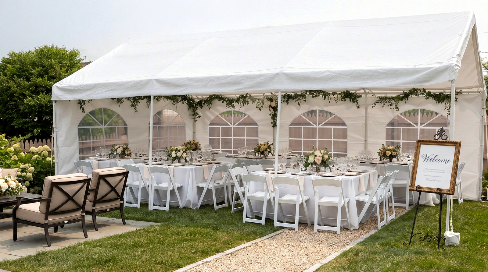 Chair and table rental arrangement